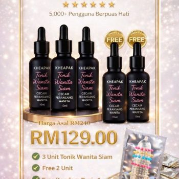 PAKEJ 3 BOTOL KHEAPAK +FREE 2 BOTOL